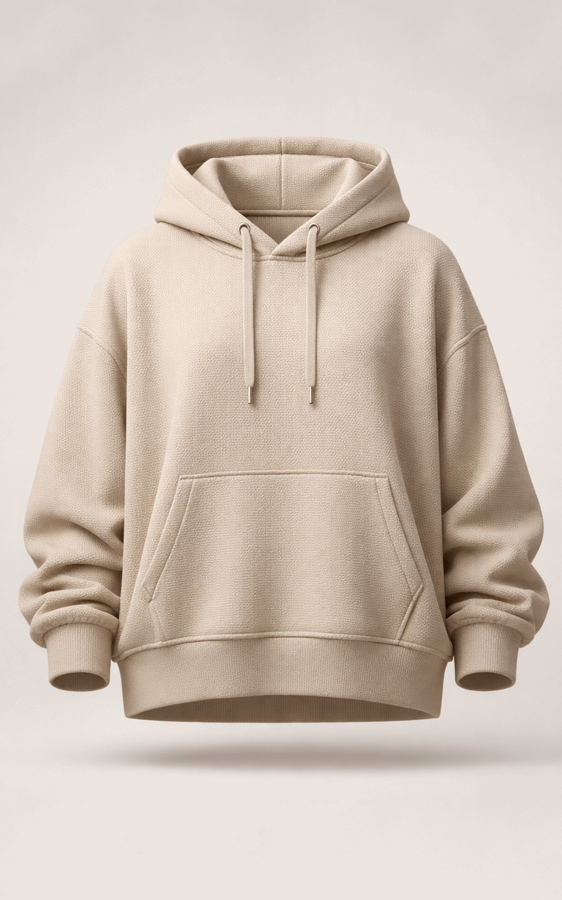 Beige Oversized Hoodie